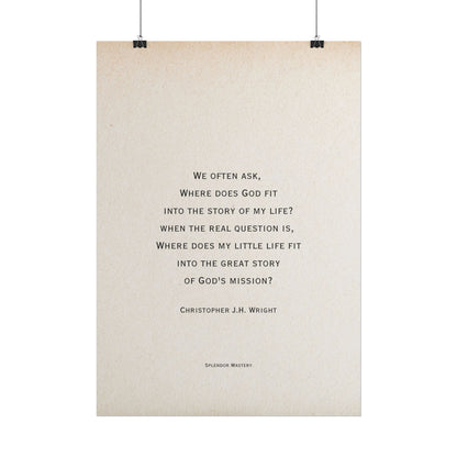 Christopher J.H. Wright Quote, Poster