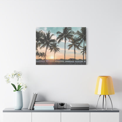 Palm Trees, Matte Canvas, Stretched, 1.25"