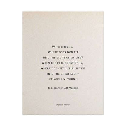 Christopher J.H. Wright Quote, Poster