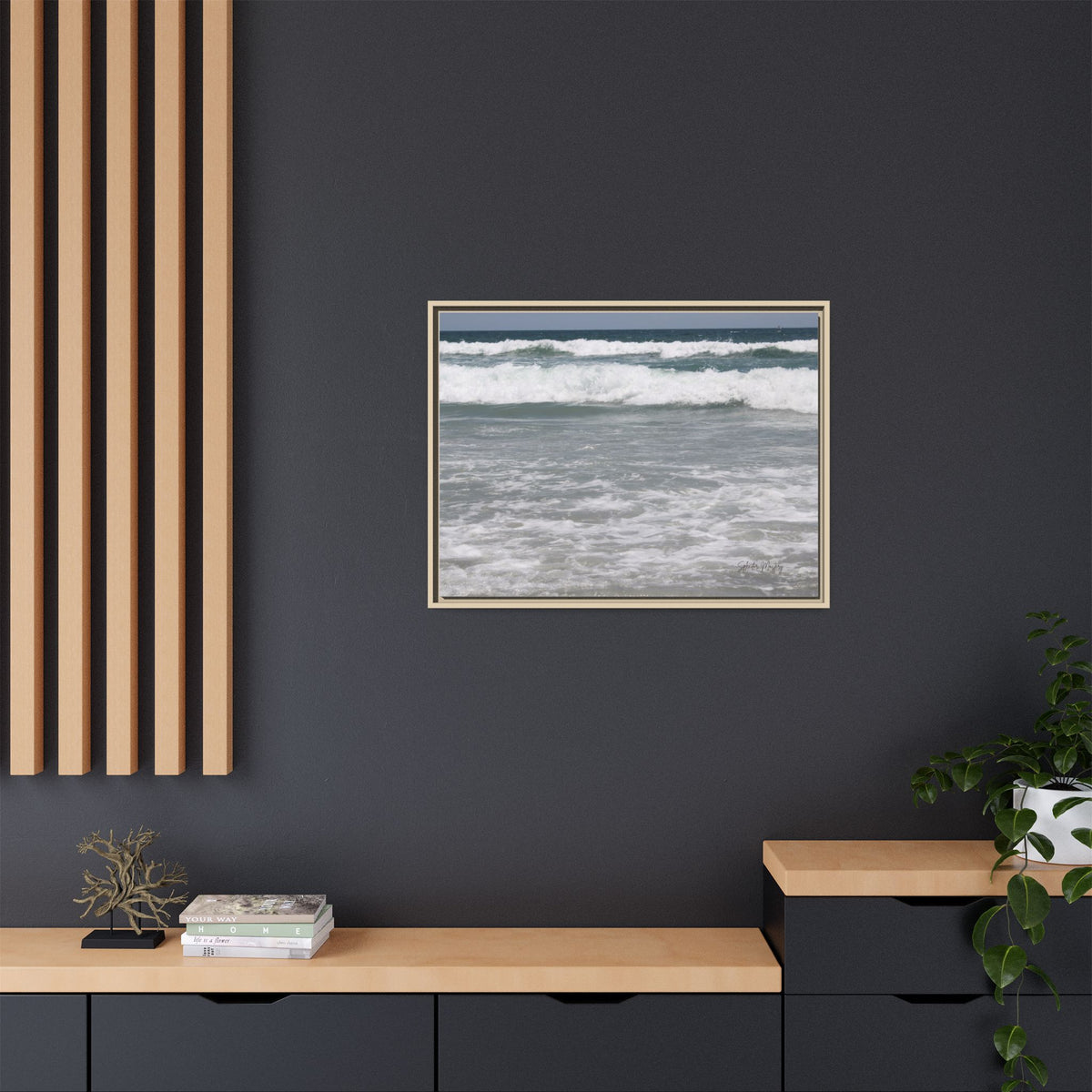 Ocean - Matte Canvas, Framed, Natural