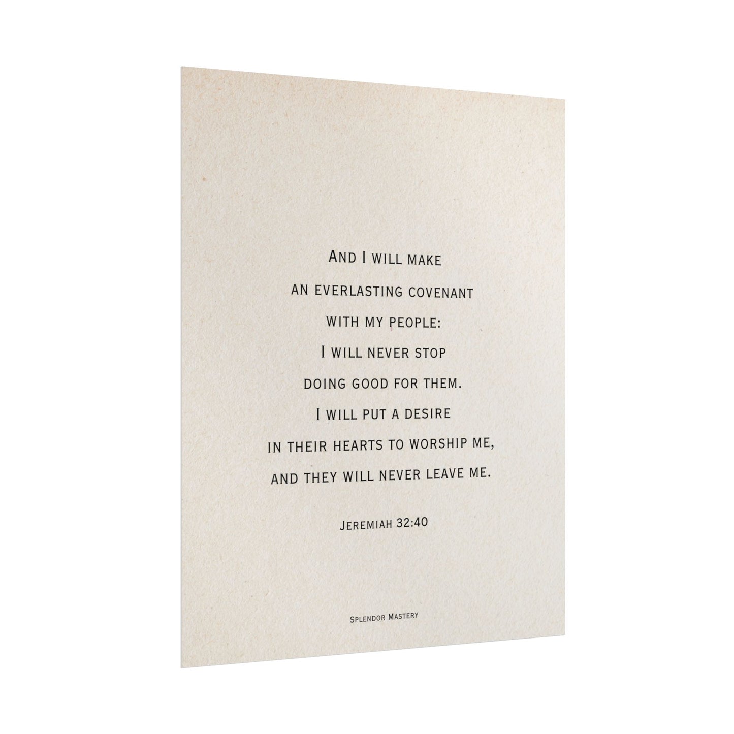Jeremiah 32:40, Poster
