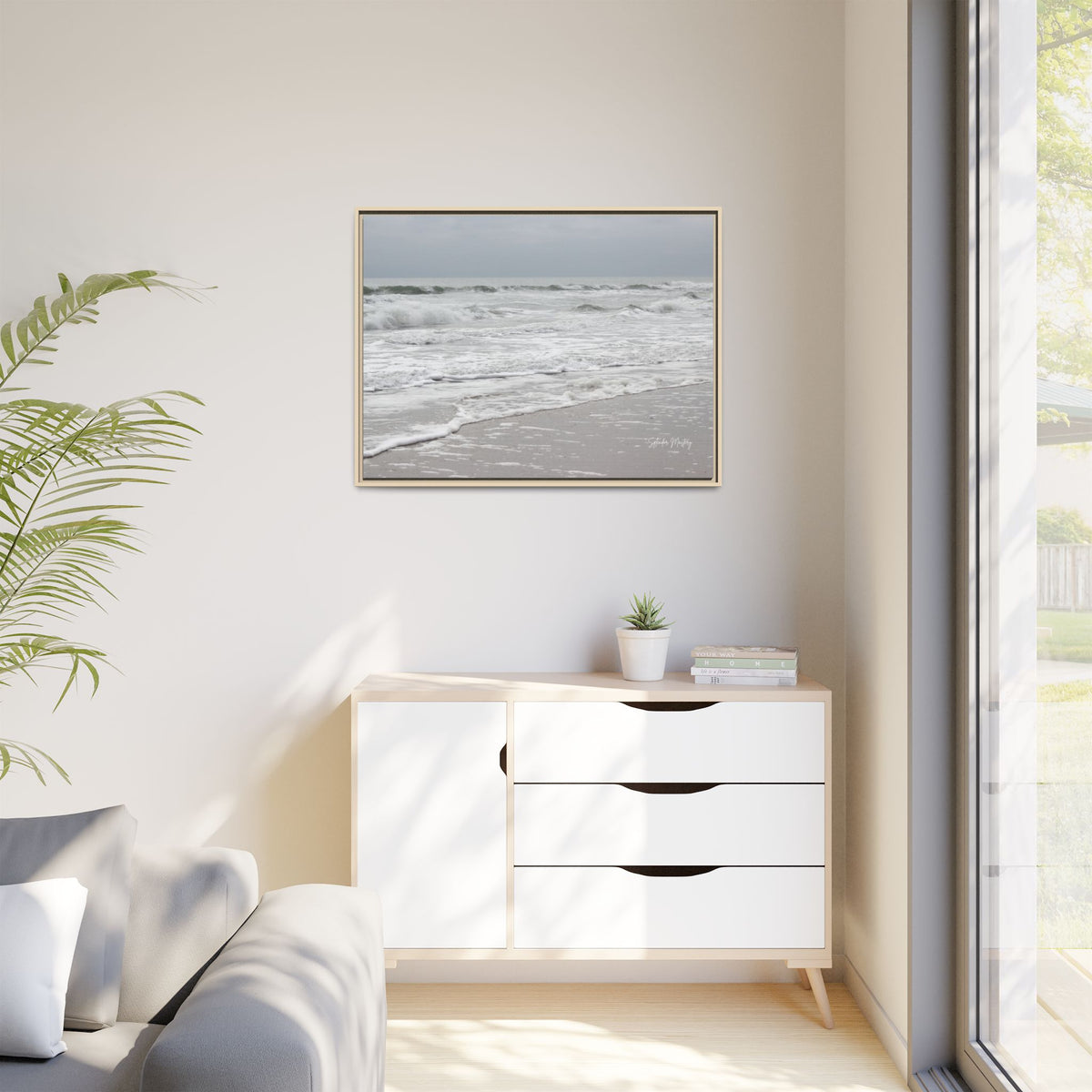 Ocean - Matte Canvas, Framed (Natural)
