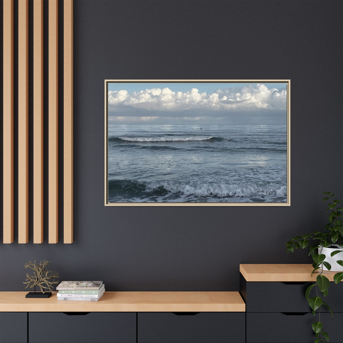 Ocean - Matte Canvas, Framed (Natural)