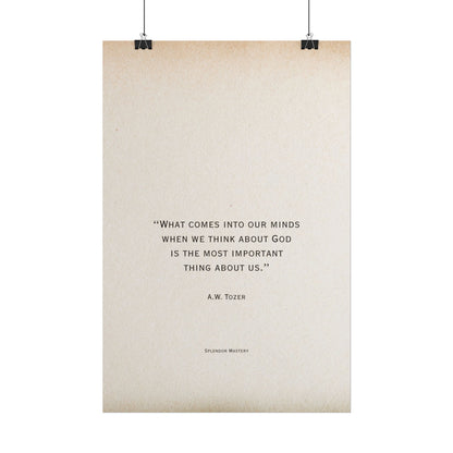 A.W. Tozer Quote, Poster