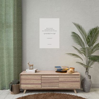 1 Corinthians 4:7, Rolled Poster, Vertical