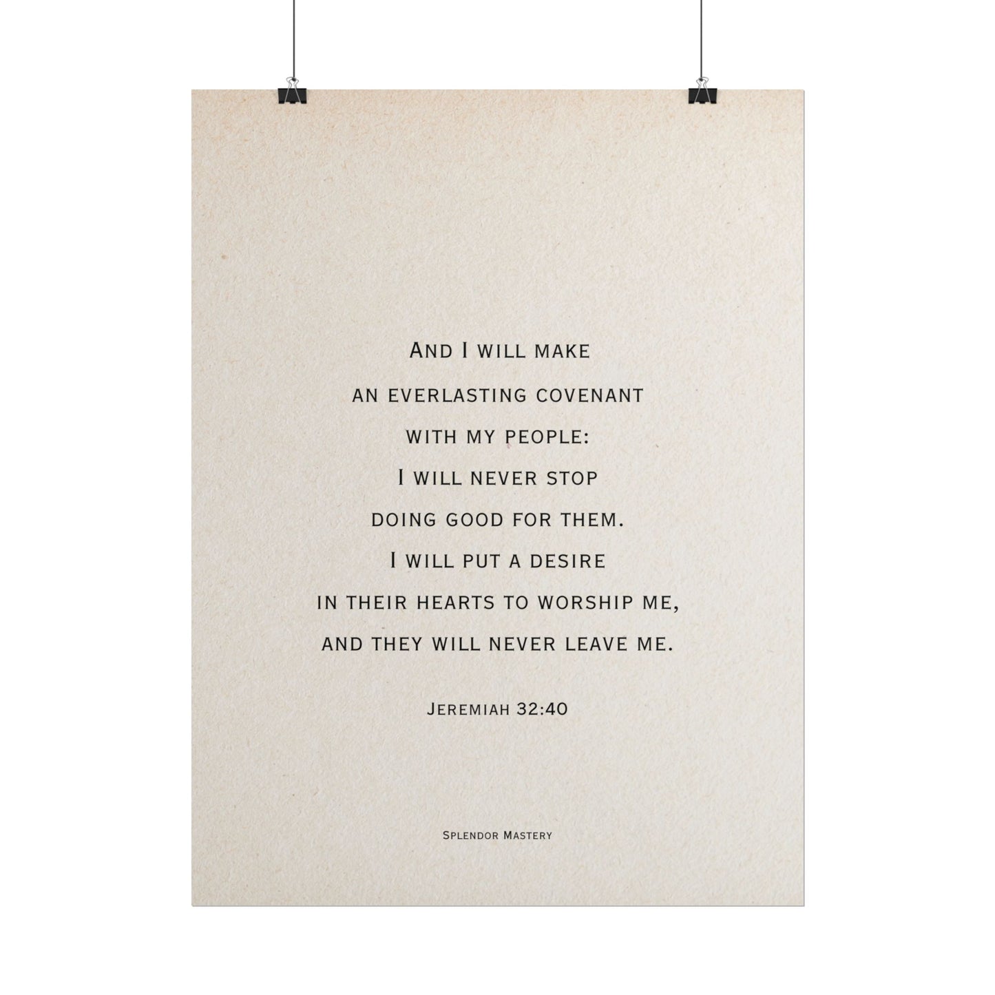 Jeremiah 32:40, Poster