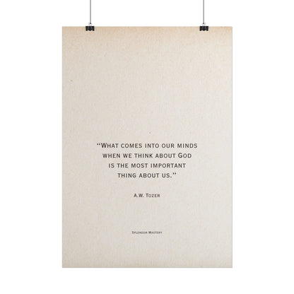 A.W. Tozer Quote, Poster