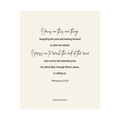 Philippians 3:13,14, Matte Vertical Poster