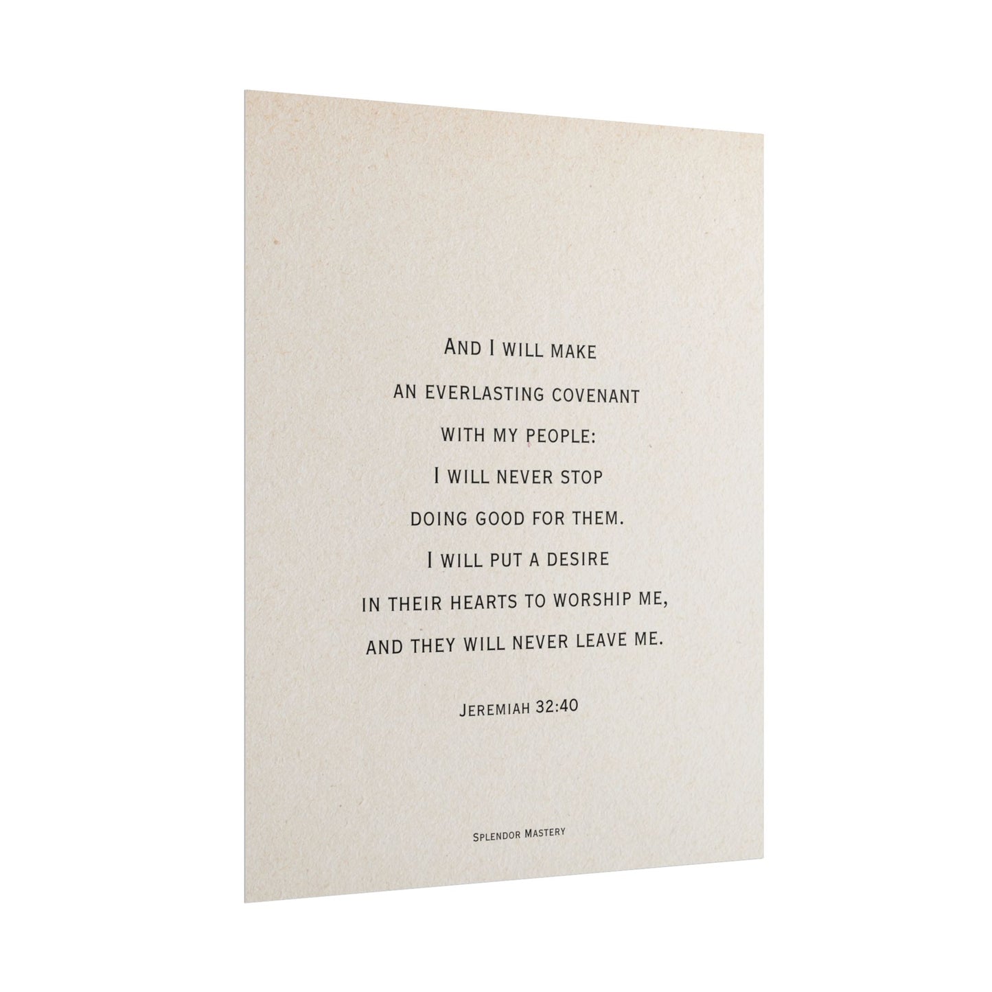 Jeremiah 32:40, Poster