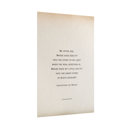 Christopher J.H. Wright Quote, Poster