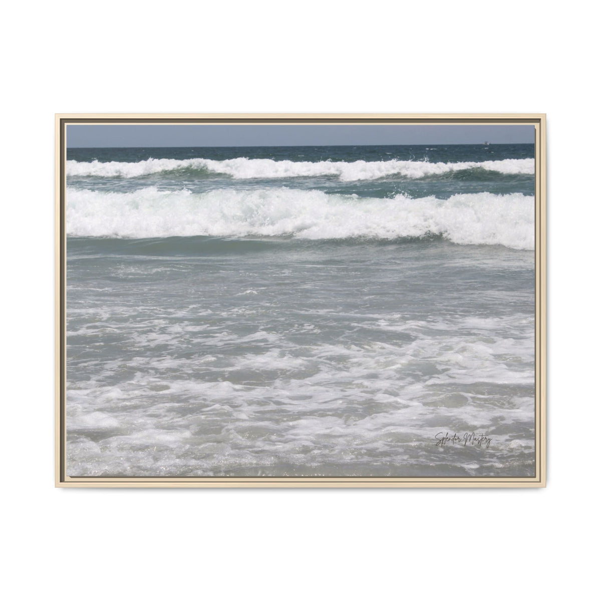 Ocean - Matte Canvas, Framed, Natural