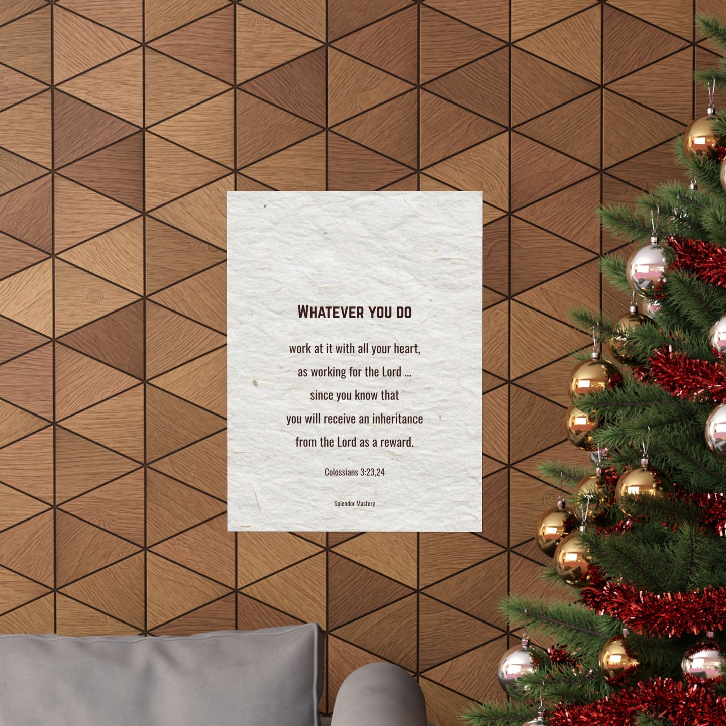 Colossians 3:23,24 Inspirational Matte Vertical Poster