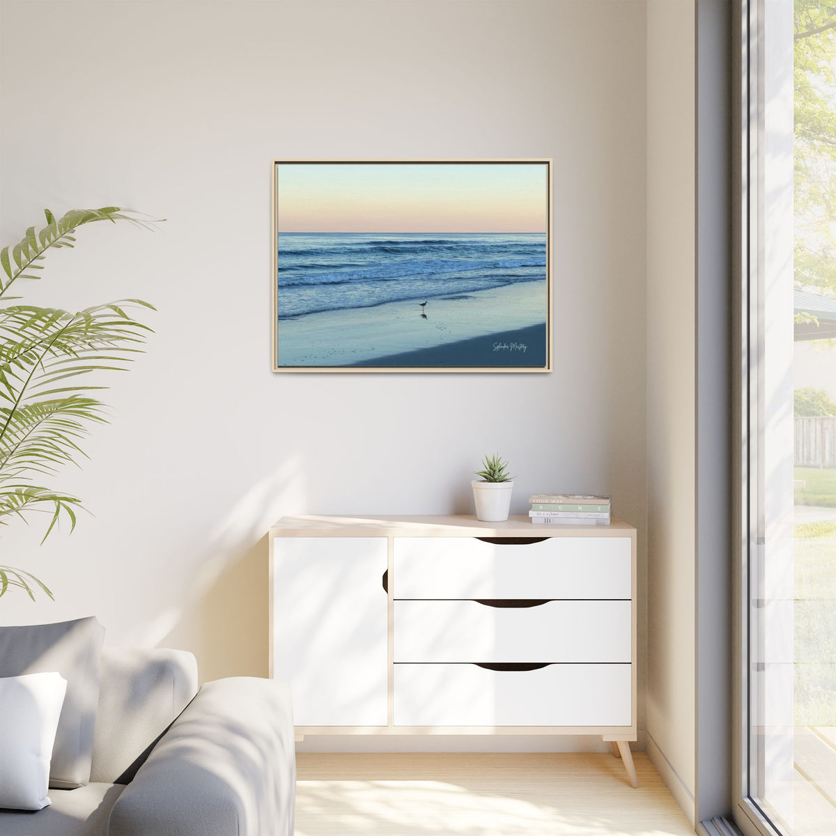 Ocean, Matte Canvas, Framed (Natural)