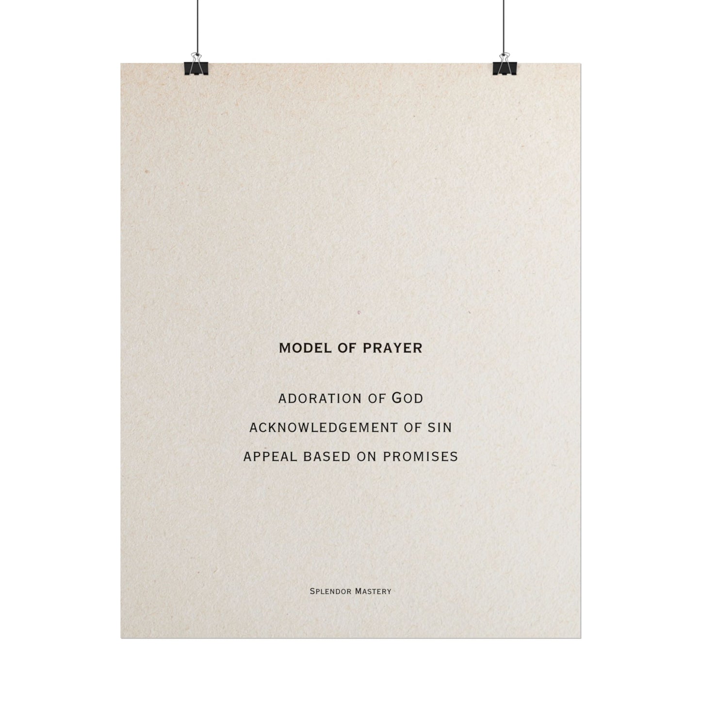 Model of Prayer Poster