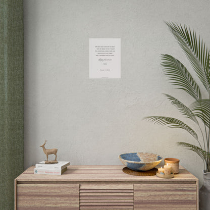 Romans 11:35-36, Rolled Poster, Vertical