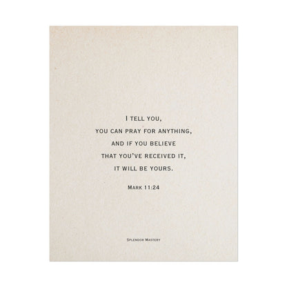 Mark 11:24, Prayer Poster