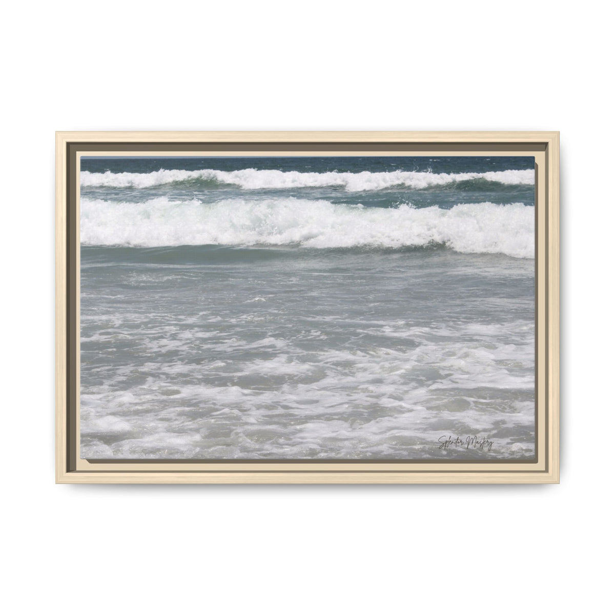 Ocean - Matte Canvas, Framed, Natural