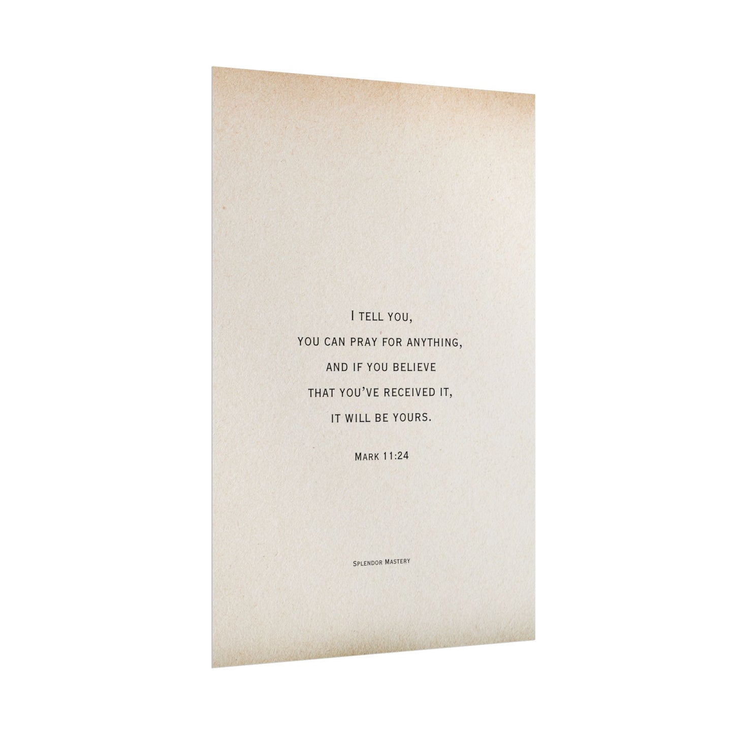 Mark 11:24, Prayer Poster