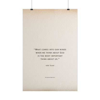 A.W. Tozer Quote, Poster
