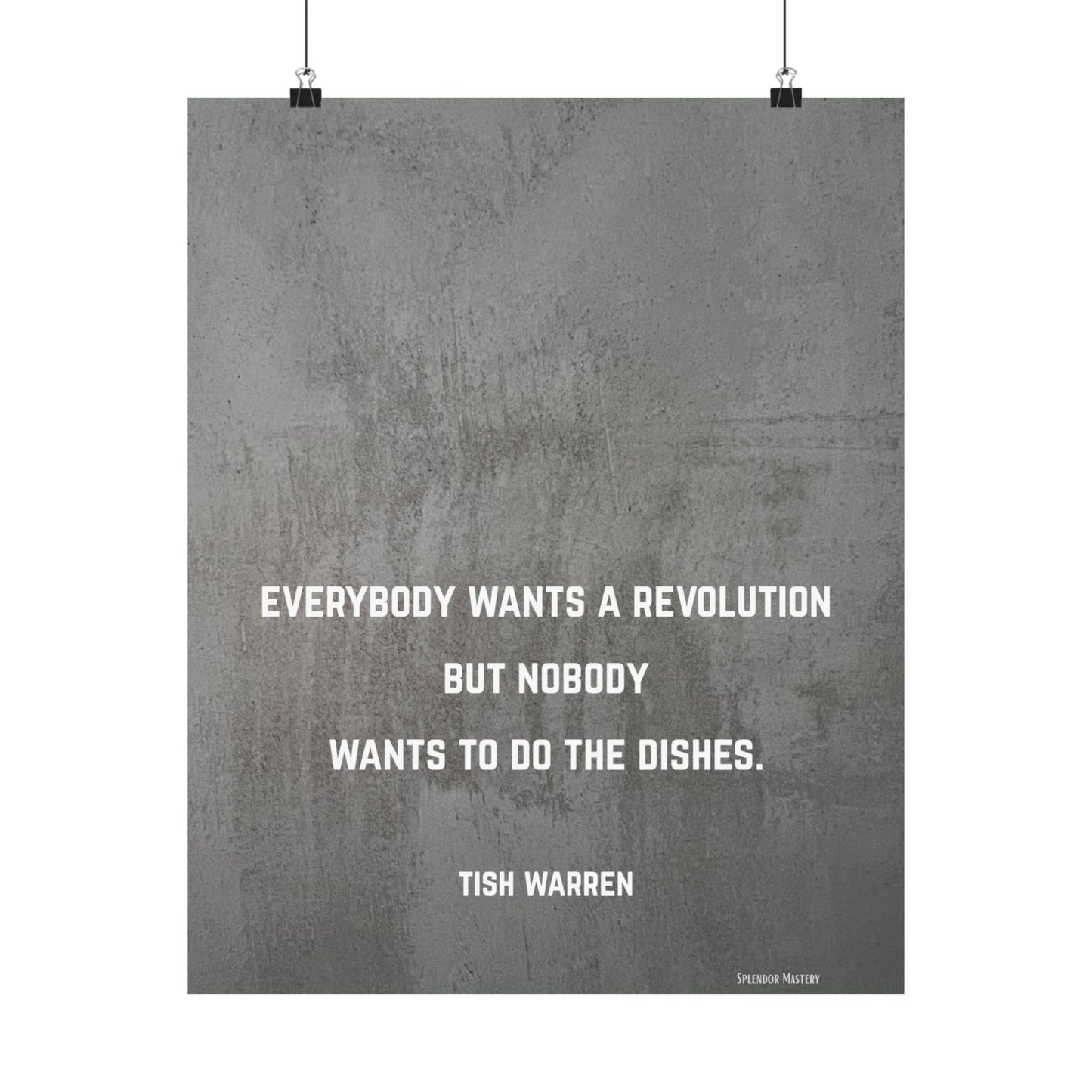 Tish Warren Quote, Inspirational Matte Vertical Poster