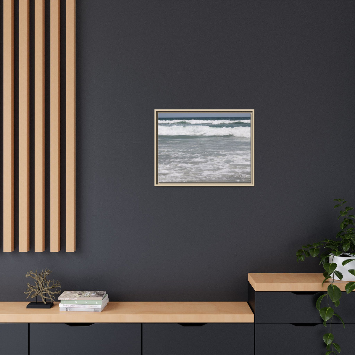 Ocean - Matte Canvas, Framed, Natural