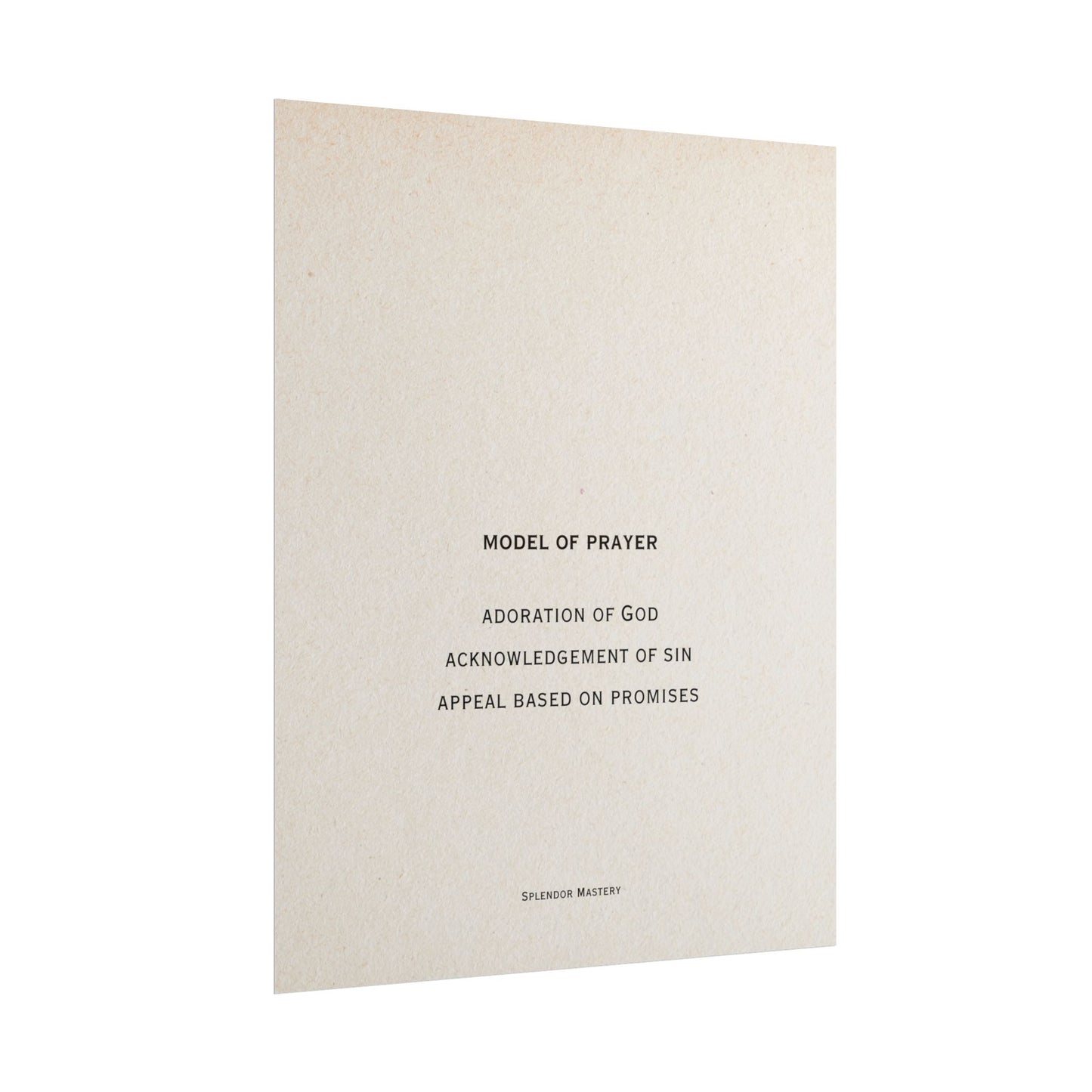 Model of Prayer Poster