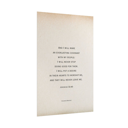 Jeremiah 32:40, Poster