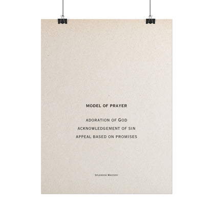 Model of Prayer Poster