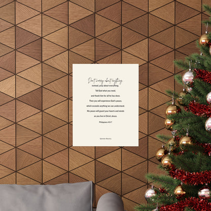 Philippians 4:6-7, Matte Vertical Poster
