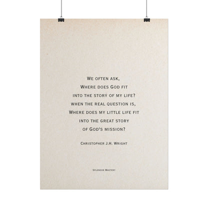 Christopher J.H. Wright Quote, Poster
