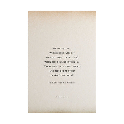 Christopher J.H. Wright Quote, Poster