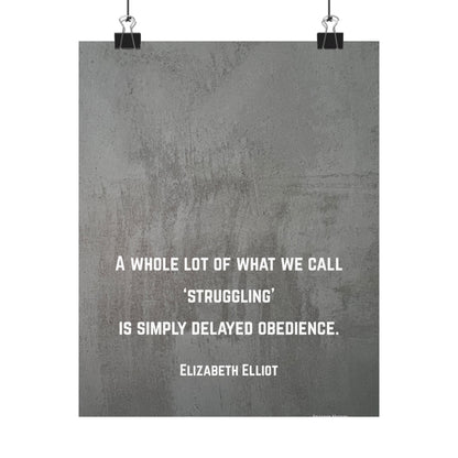 Elizabeth Elliot, Inspirational Matte Vertical Poster