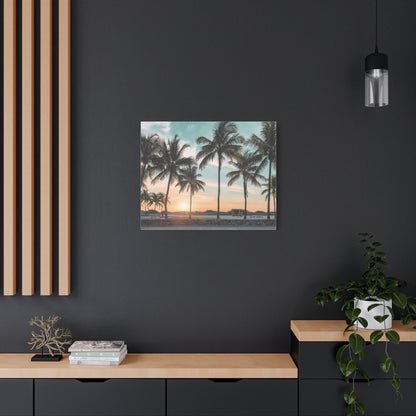 Palm Trees, Matte Canvas, Stretched, 1.25"