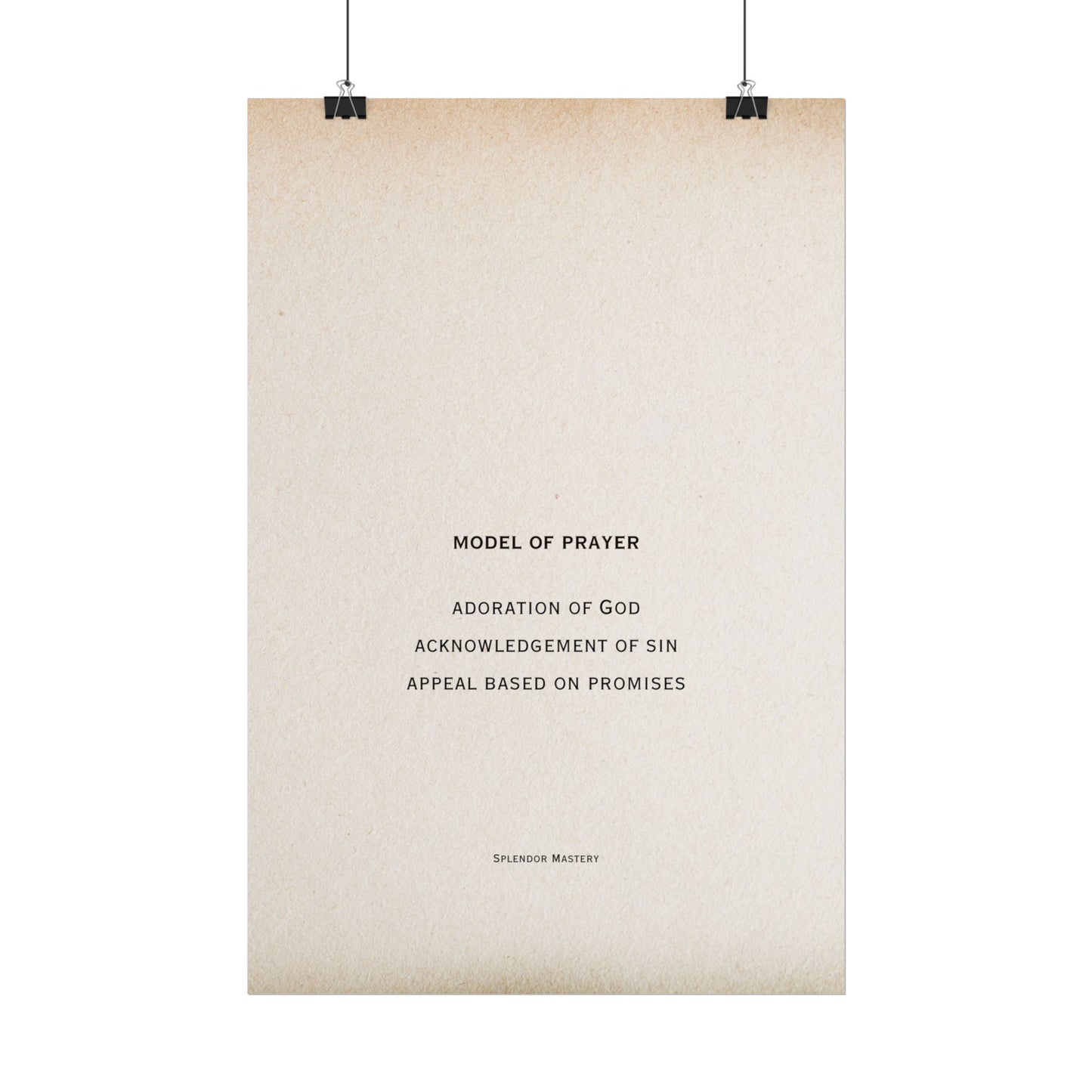 Model of Prayer Poster