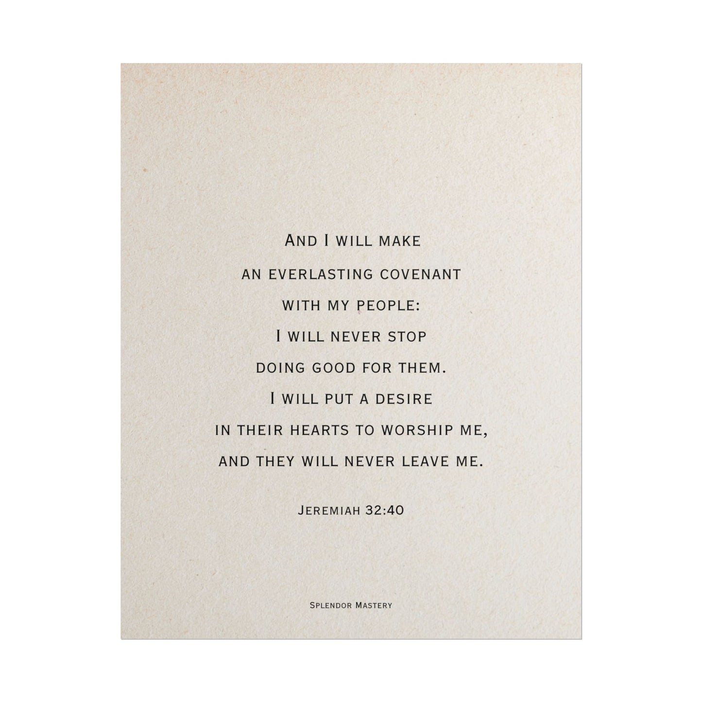 Jeremiah 32:40, Poster