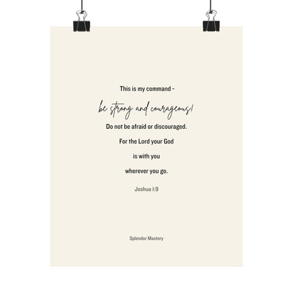 Joshua 1:9, Matte Vertical Poster