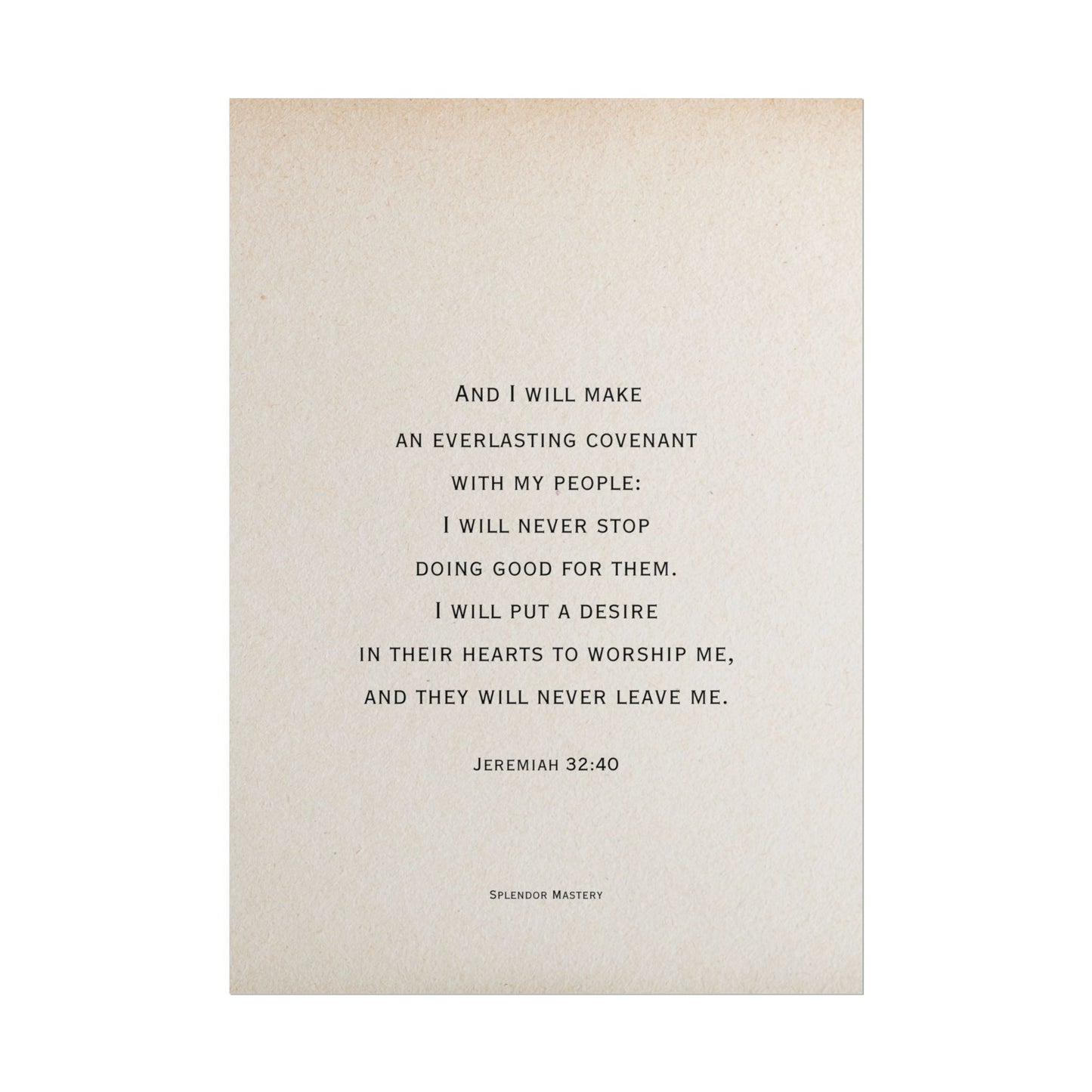 Jeremiah 32:40, Poster