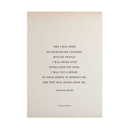 Jeremiah 32:40, Poster
