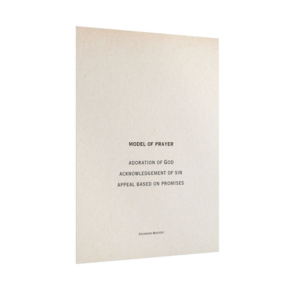Model of Prayer Poster