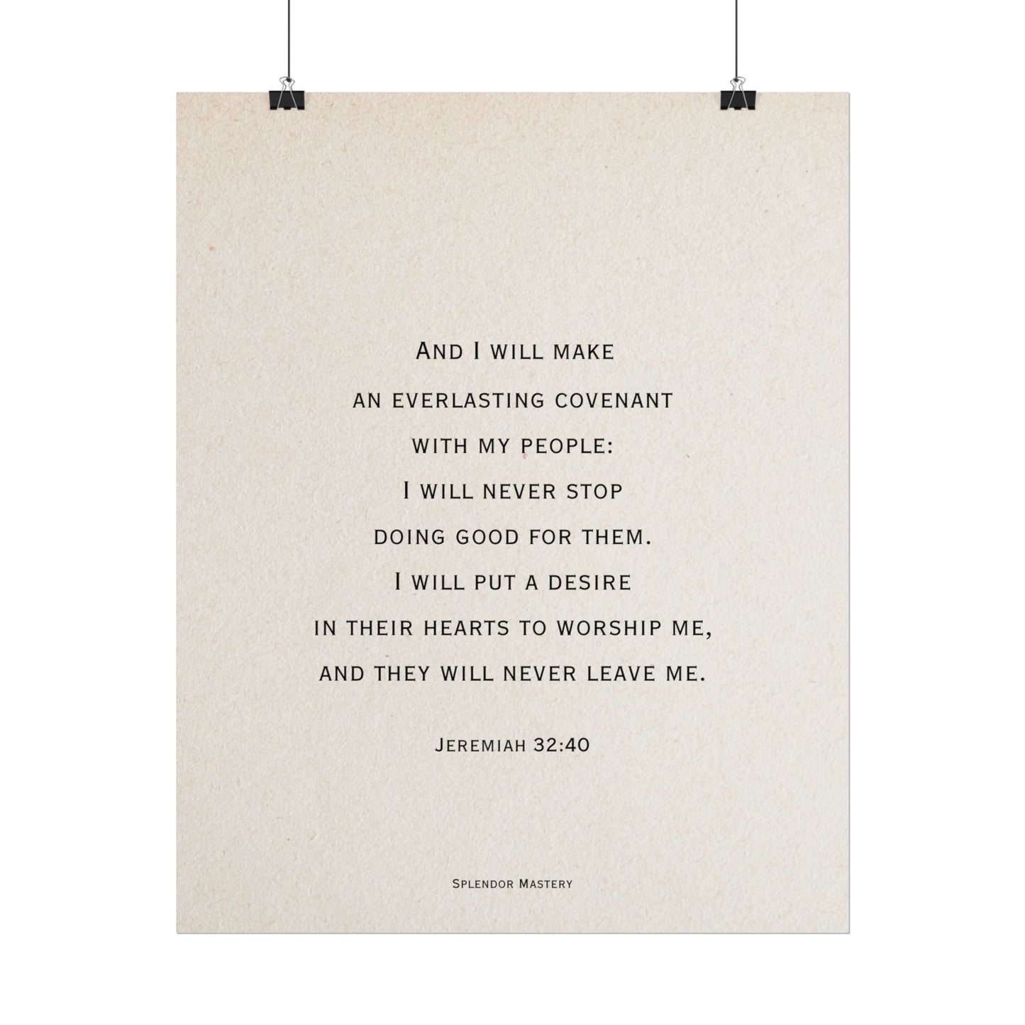 Jeremiah 32:40, Poster