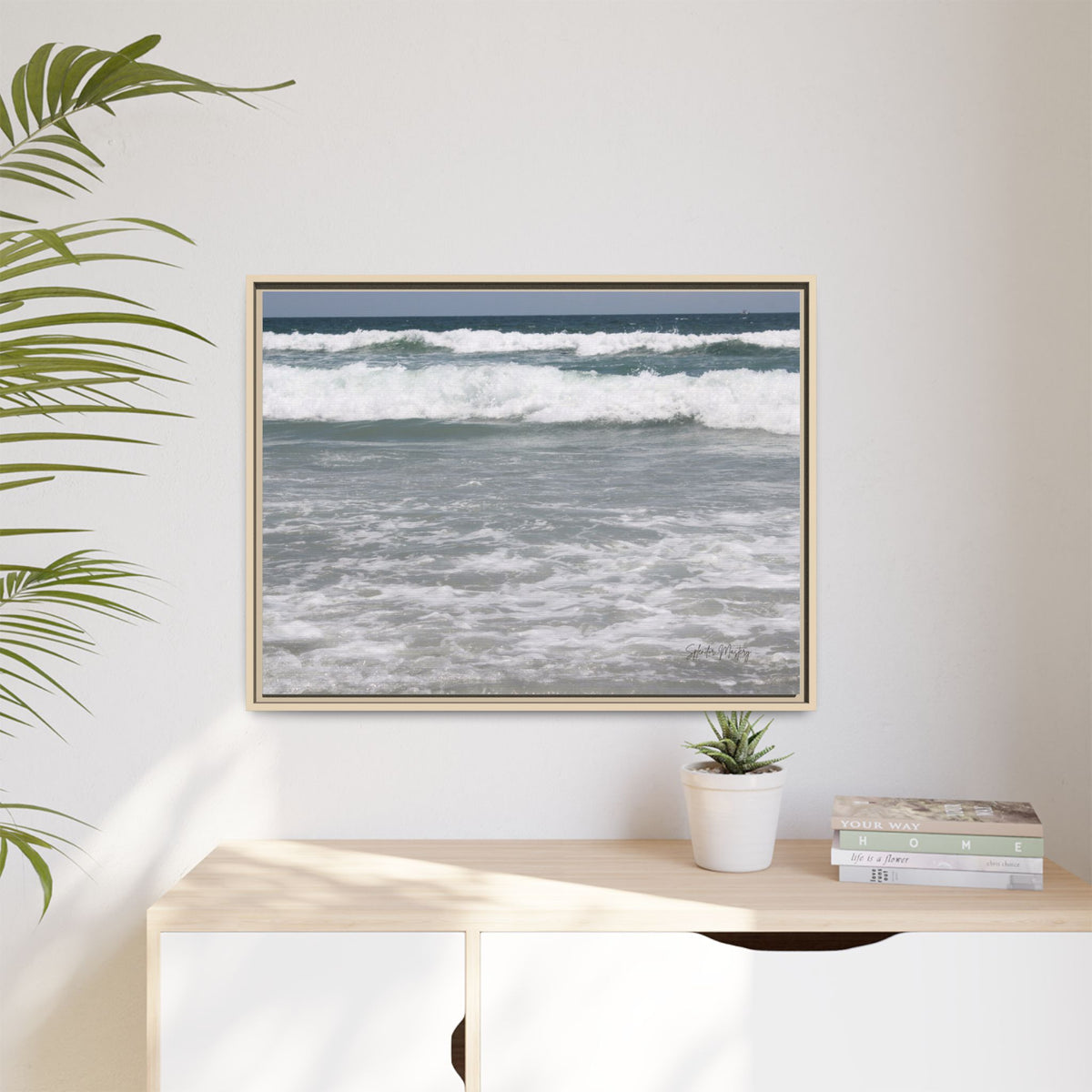 Ocean - Matte Canvas, Framed, Natural
