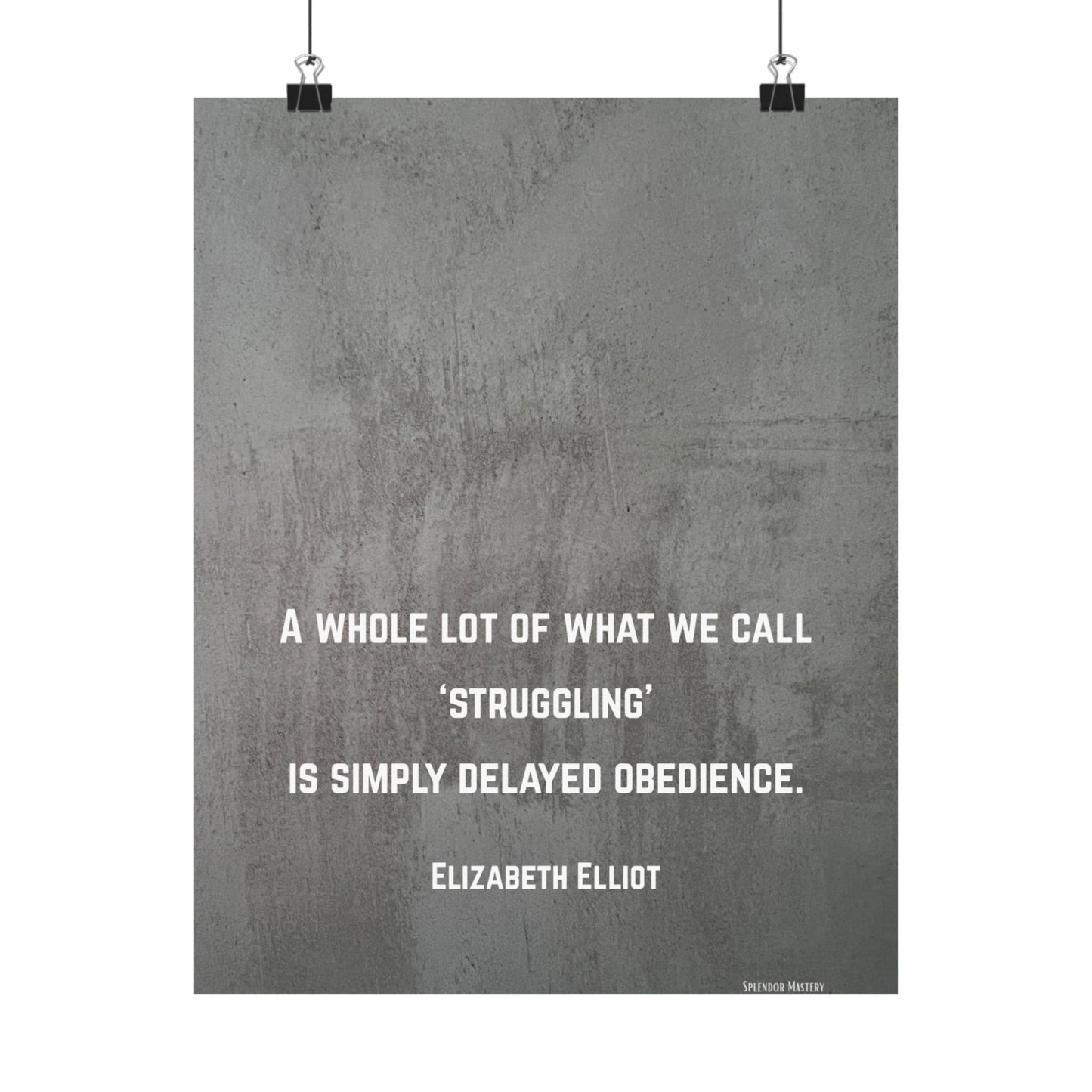 Elizabeth Elliot, Inspirational Matte Vertical Poster