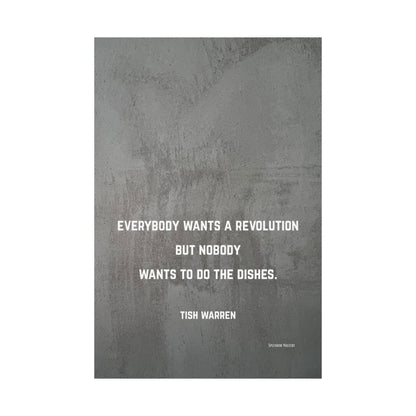 Tish Warren Quote, Inspirational Matte Vertical Poster