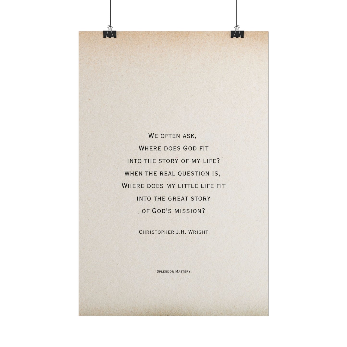 Christopher J.H. Wright Quote, Poster
