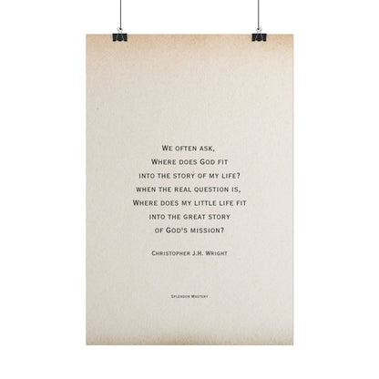Christopher J.H. Wright Quote, Poster