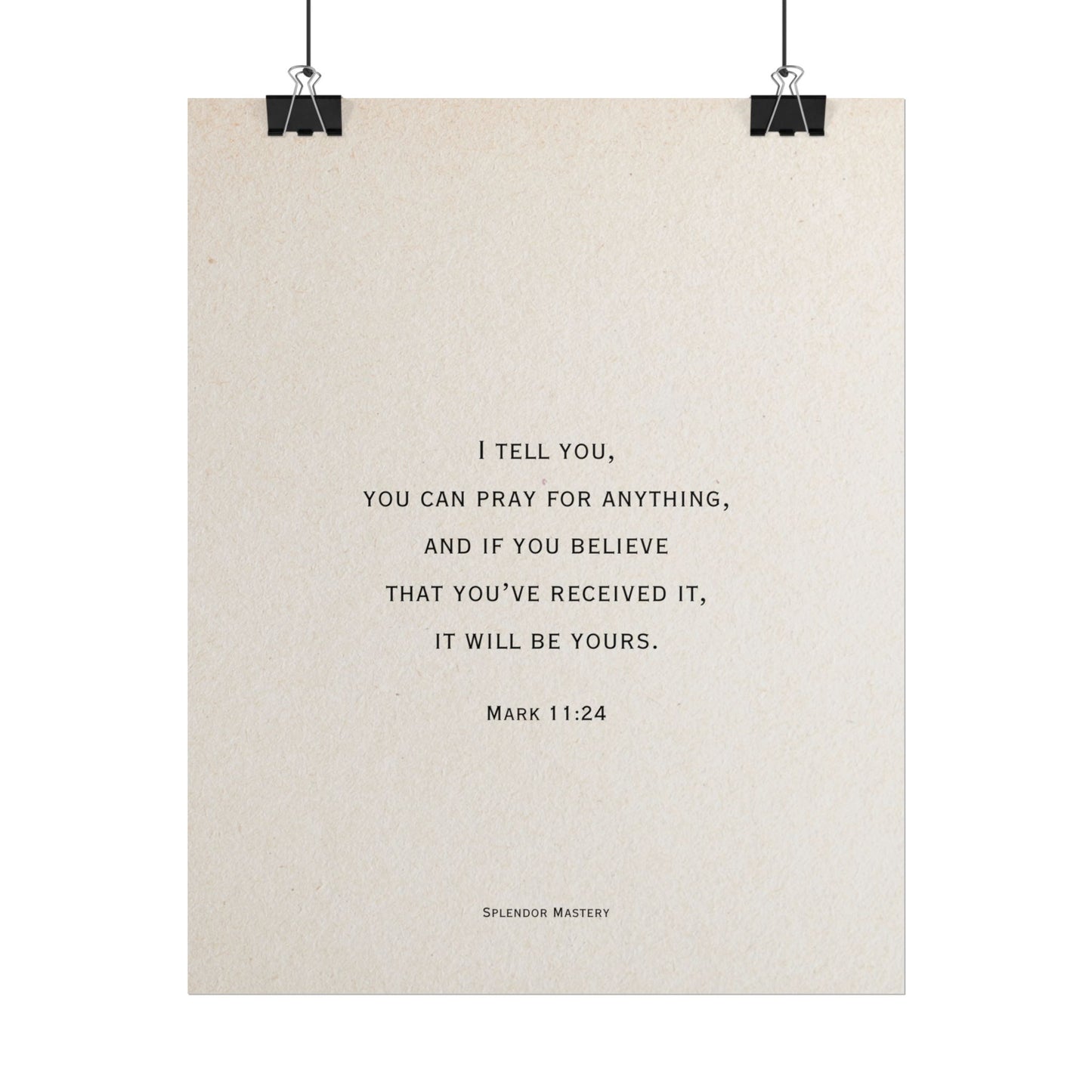 Mark 11:24, Prayer Poster