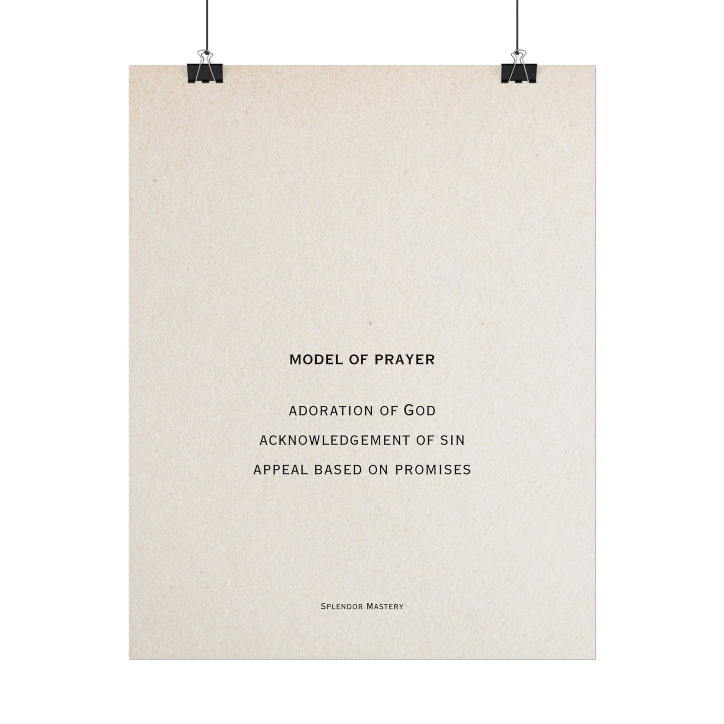 Model of Prayer Poster