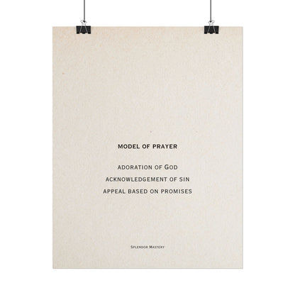 Model of Prayer Poster