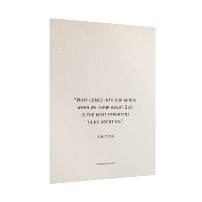 A.W. Tozer Quote, Poster