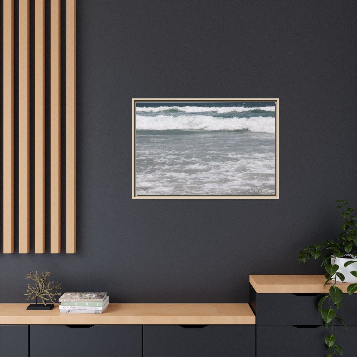 Ocean - Matte Canvas, Framed, Natural